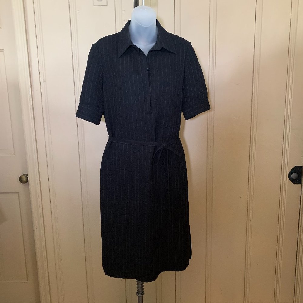 Anne Klein II Vintage, Timeless Black and White Pinstripe Dress. Size 8